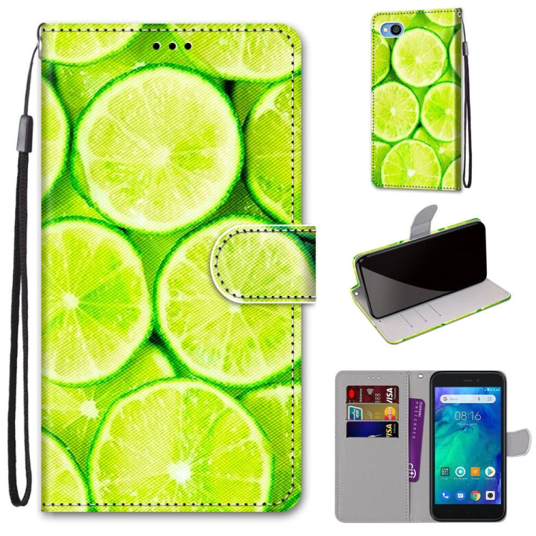 Coloured Drawing Cross Texture Horizontal Flip PU Leather Case with Holder & Card Slots & Wallet & Lanyard, For Xiaomi Redmi Go