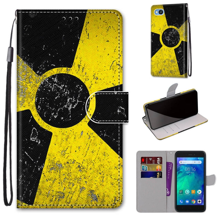 Coloured Drawing Cross Texture Horizontal Flip PU Leather Case with Holder & Card Slots & Wallet & Lanyard, For Xiaomi Redmi Go