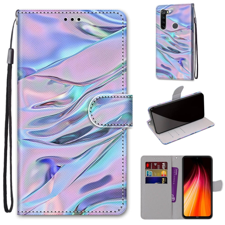 Coloured Drawing Cross Texture Horizontal Flip PU Leather Case with Holder & Card Slots & Wallet & Lanyard, For Xiaomi Redmi Note 8