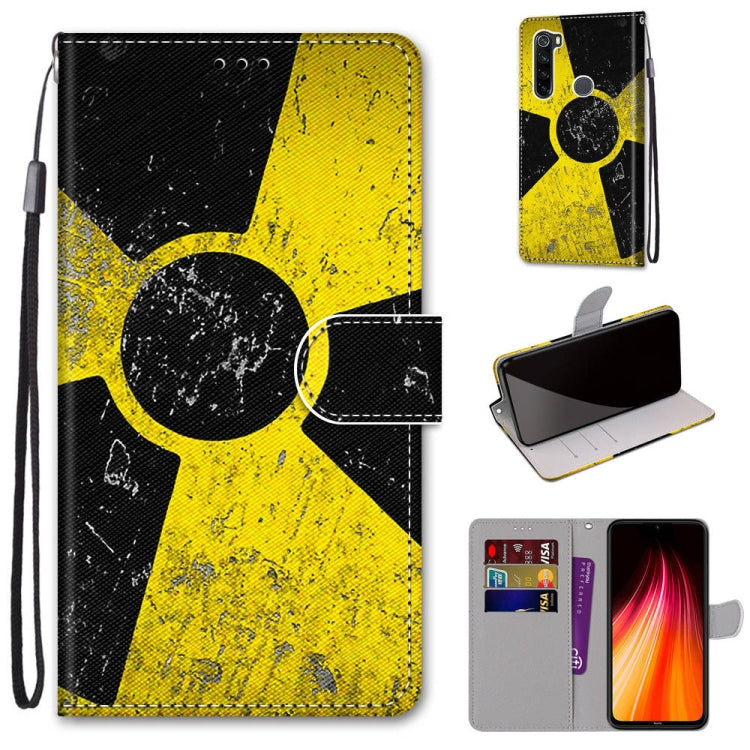 Coloured Drawing Cross Texture Horizontal Flip PU Leather Case with Holder & Card Slots & Wallet & Lanyard, For Xiaomi Redmi Note 8