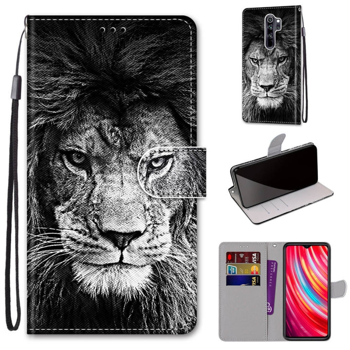 Coloured Drawing Cross Texture Horizontal Flip PU Leather Case with Holder & Card Slots & Wallet & Lanyard, For Xiaomi Redmi Note 8 Pro