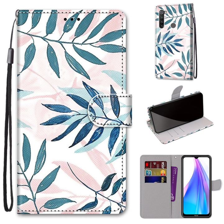 Coloured Drawing Cross Texture Horizontal Flip PU Leather Case with Holder & Card Slots & Wallet & Lanyard, For Xiaomi Redmi Note 8T