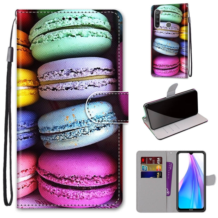 Coloured Drawing Cross Texture Horizontal Flip PU Leather Case with Holder & Card Slots & Wallet & Lanyard, For Xiaomi Redmi Note 8T