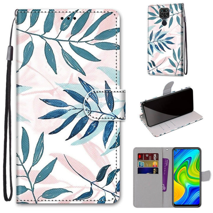 Coloured Drawing Cross Texture Horizontal Flip PU Leather Case with Holder & Card Slots & Wallet & Lanyard, For Xiaomi Redmi Note 9 / 10X 4G