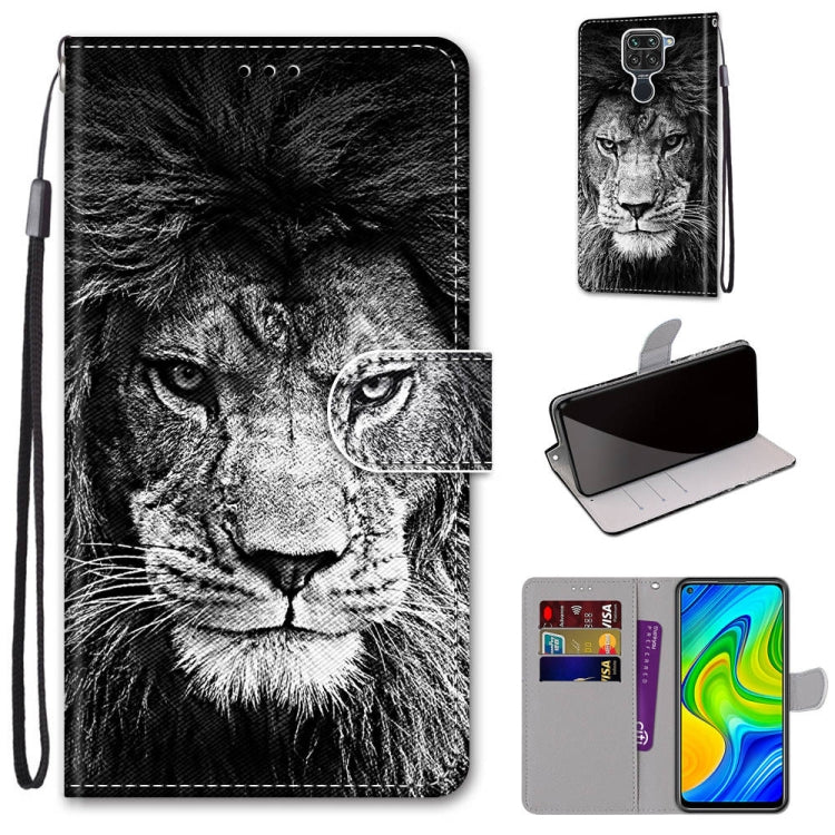 Coloured Drawing Cross Texture Horizontal Flip PU Leather Case with Holder & Card Slots & Wallet & Lanyard, For Xiaomi Redmi Note 9 / 10X 4G