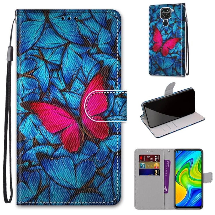 Coloured Drawing Cross Texture Horizontal Flip PU Leather Case with Holder & Card Slots & Wallet & Lanyard, For Xiaomi Redmi Note 9 / 10X 4G