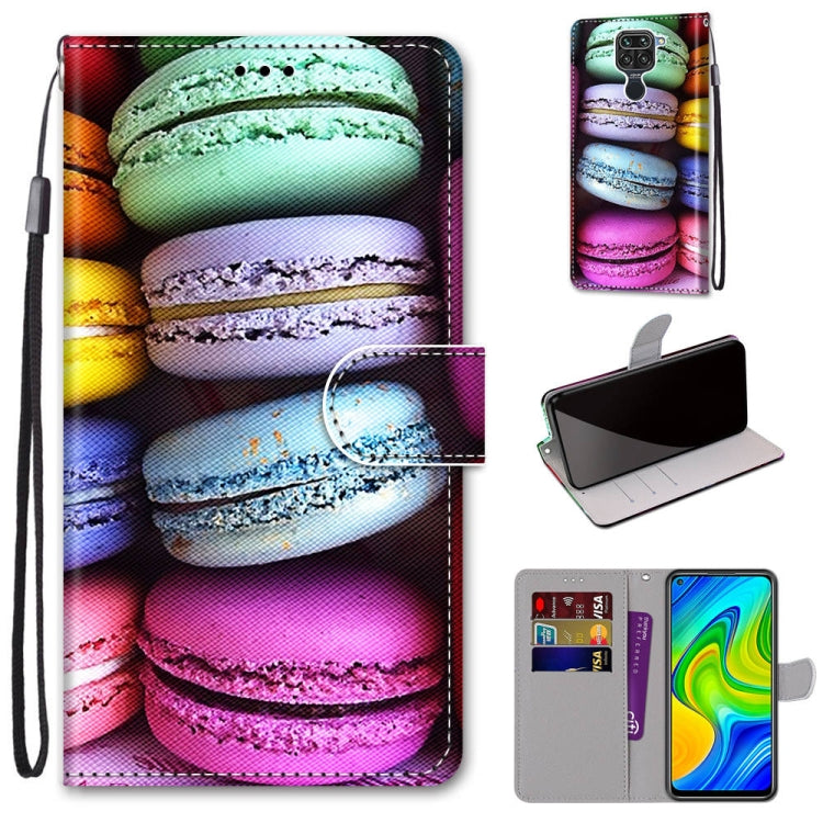 Coloured Drawing Cross Texture Horizontal Flip PU Leather Case with Holder & Card Slots & Wallet & Lanyard, For Xiaomi Redmi Note 9 / 10X 4G