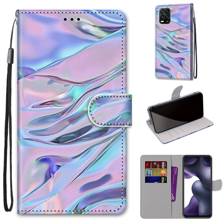 Coloured Drawing Cross Texture Horizontal Flip PU Leather Case with Holder & Card Slots & Wallet & Lanyard, For Xiaomi Mi 10 Lite