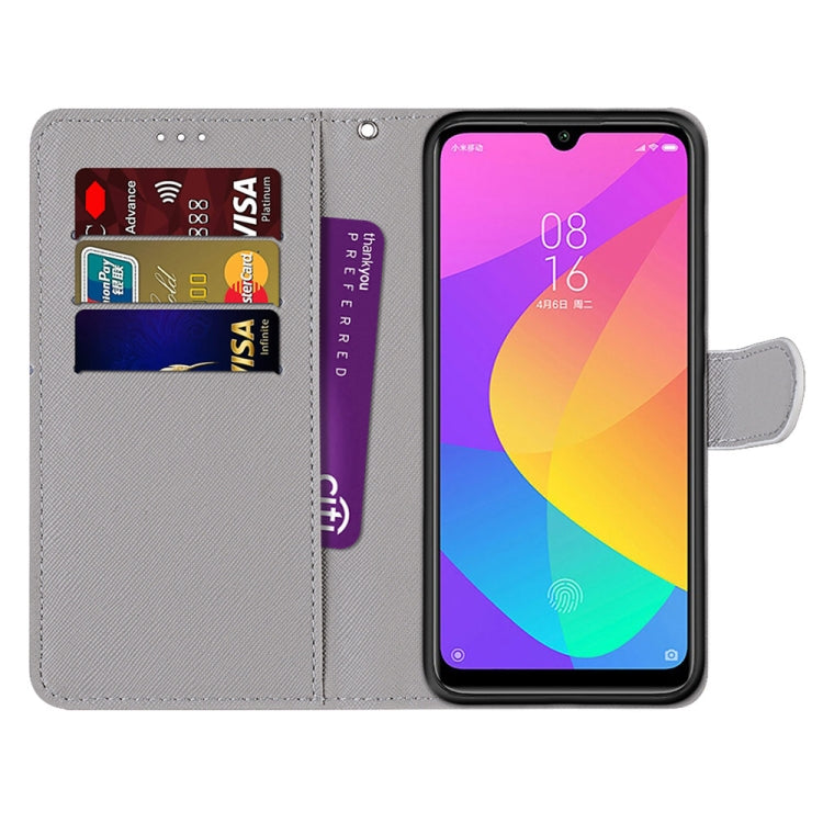 Coloured Drawing Cross Texture Horizontal Flip PU Leather Case with Holder & Card Slots & Wallet & Lanyard, For Xiaomi Mi CC9e / A3