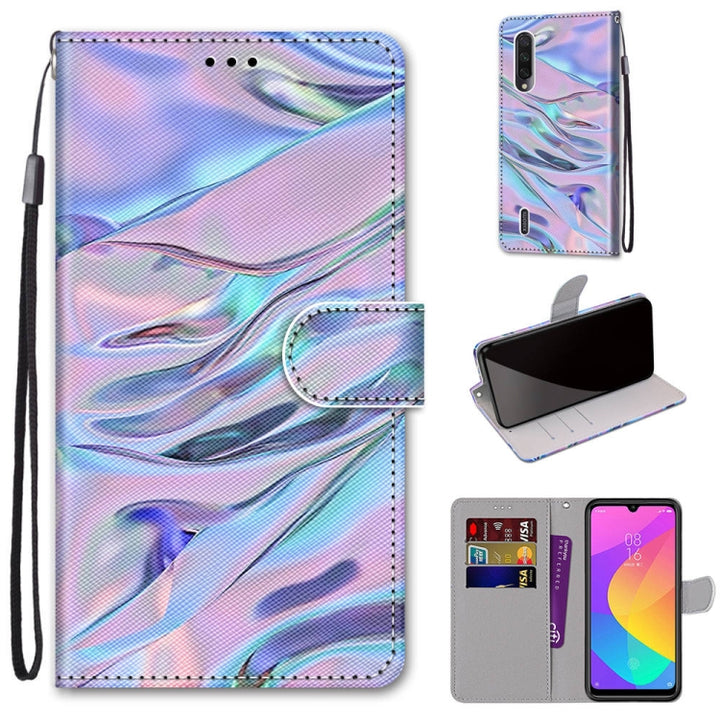 Coloured Drawing Cross Texture Horizontal Flip PU Leather Case with Holder & Card Slots & Wallet & Lanyard, For Xiaomi Mi CC9e / A3