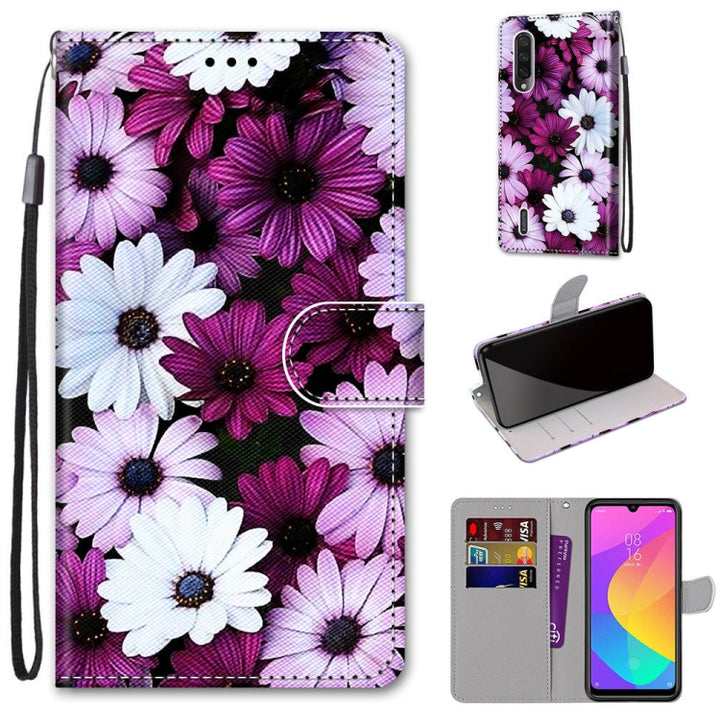 Coloured Drawing Cross Texture Horizontal Flip PU Leather Case with Holder & Card Slots & Wallet & Lanyard, For Xiaomi Mi CC9e / A3