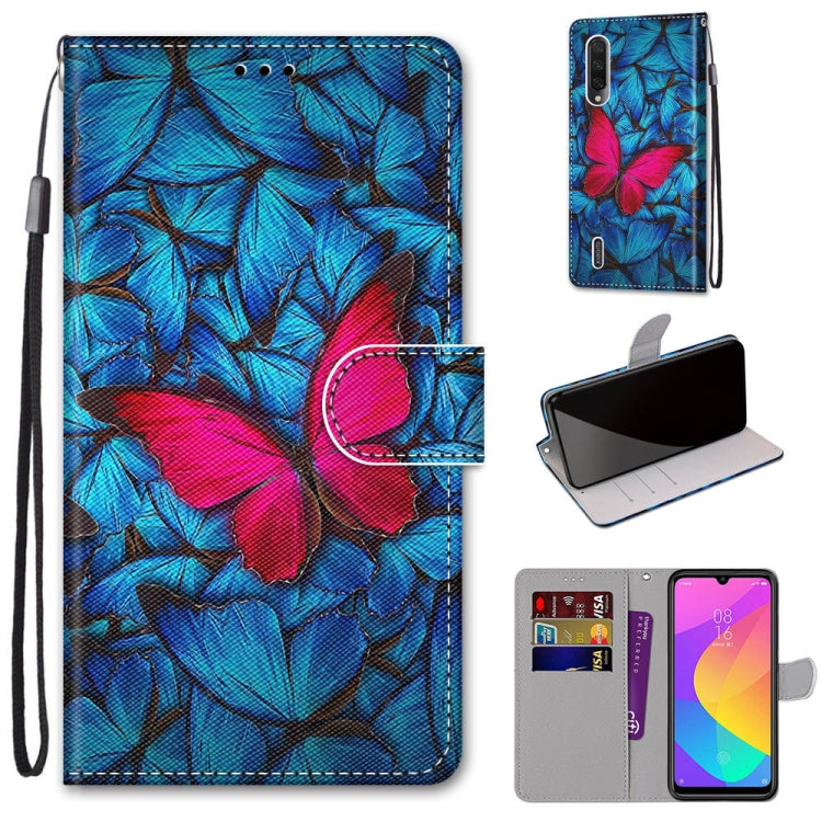 Coloured Drawing Cross Texture Horizontal Flip PU Leather Case with Holder & Card Slots & Wallet & Lanyard, For Xiaomi Mi CC9e / A3