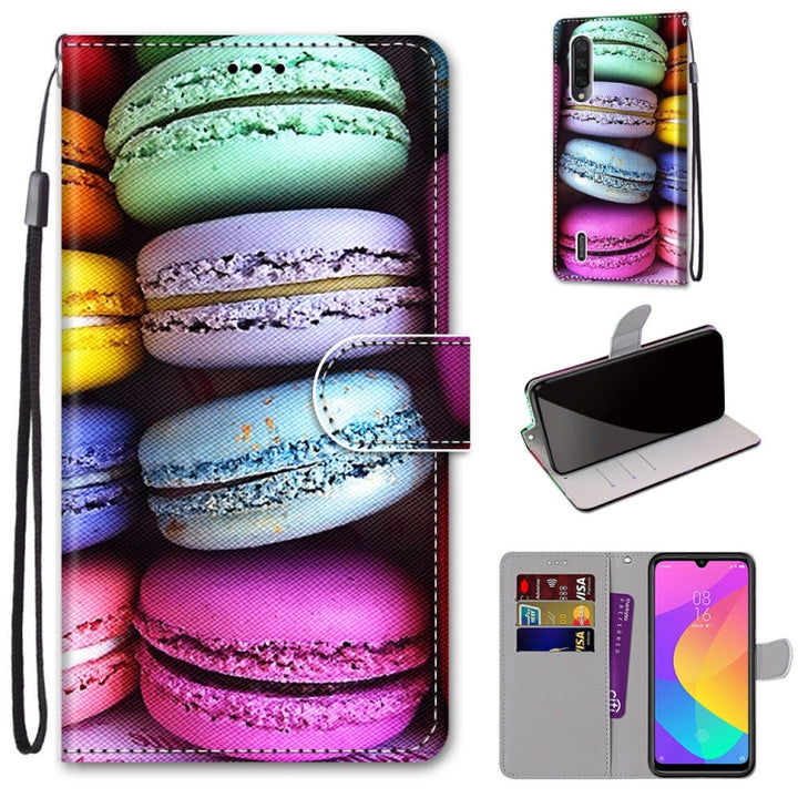 Coloured Drawing Cross Texture Horizontal Flip PU Leather Case with Holder & Card Slots & Wallet & Lanyard, For Xiaomi Mi CC9e / A3