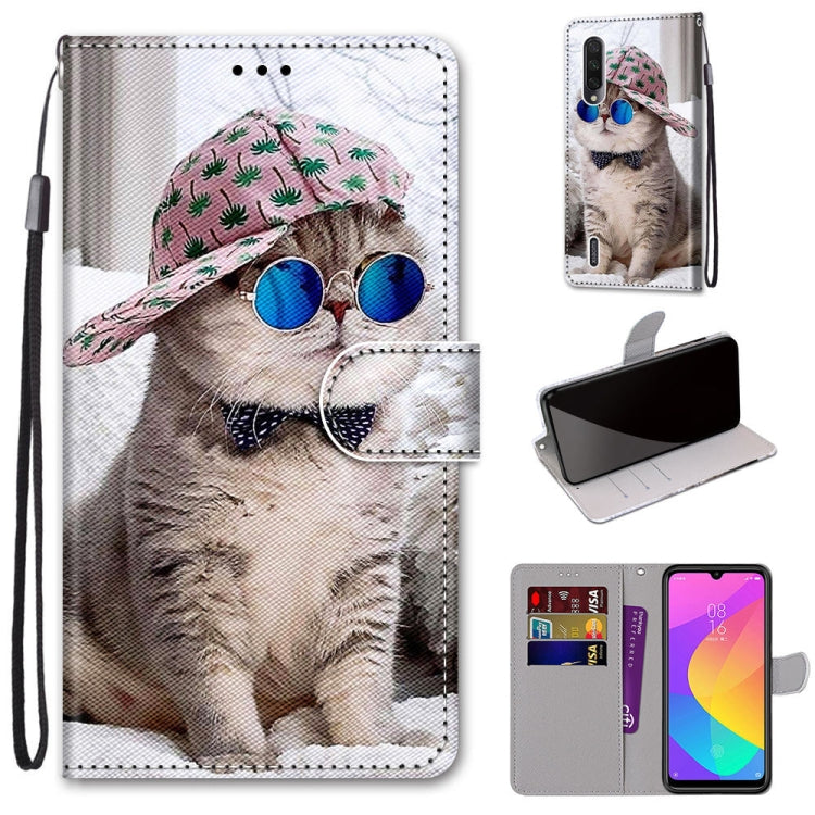 Coloured Drawing Cross Texture Horizontal Flip PU Leather Case with Holder & Card Slots & Wallet & Lanyard, For Xiaomi Mi CC9e / A3