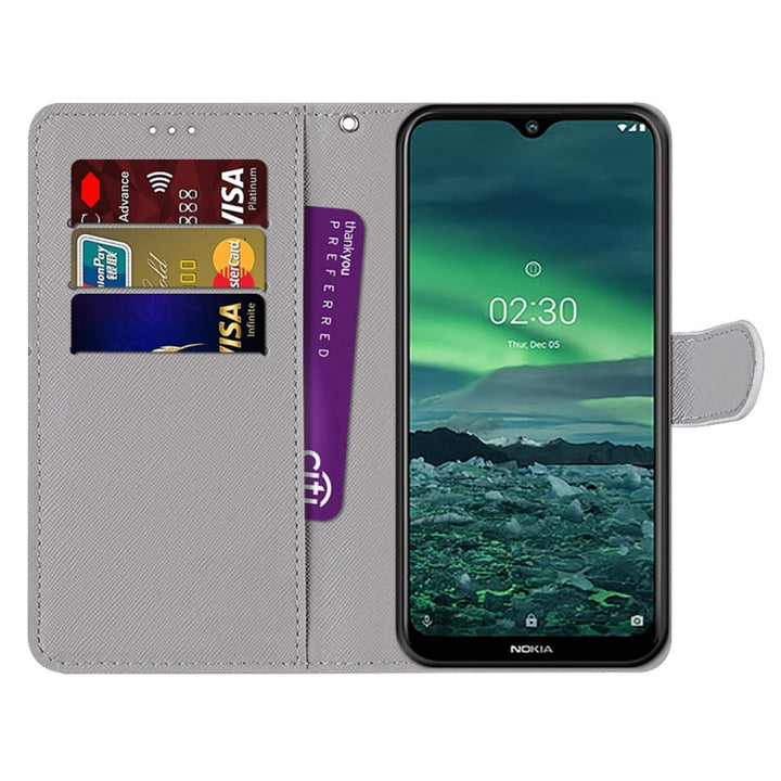 Coloured Drawing Cross Texture Horizontal Flip PU Leather Case with Holder & Card Slots & Wallet & Lanyard, For Nokia 2.3