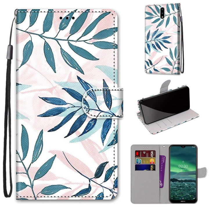 Coloured Drawing Cross Texture Horizontal Flip PU Leather Case with Holder & Card Slots & Wallet & Lanyard, For Nokia 2.3