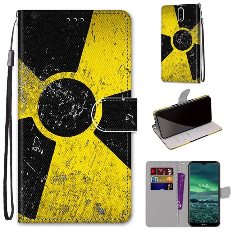 Coloured Drawing Cross Texture Horizontal Flip PU Leather Case with Holder & Card Slots & Wallet & Lanyard, For Nokia 2.3