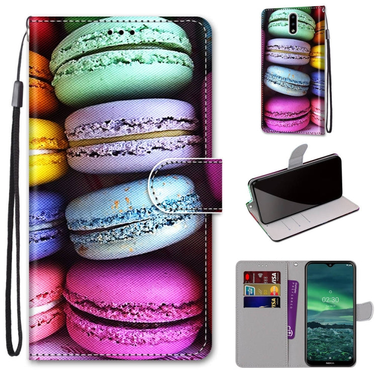 Coloured Drawing Cross Texture Horizontal Flip PU Leather Case with Holder & Card Slots & Wallet & Lanyard, For Nokia 2.3