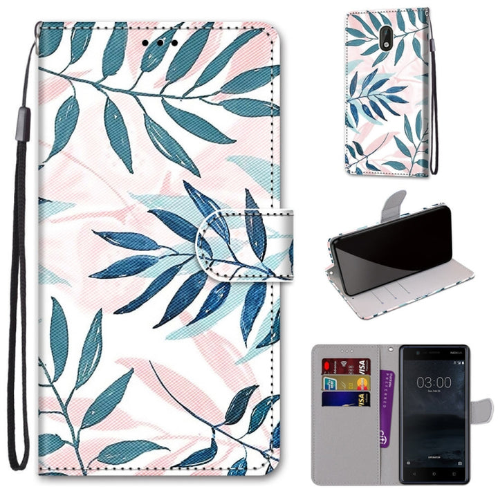 Coloured Drawing Cross Texture Horizontal Flip PU Leather Case with Holder & Card Slots & Wallet & Lanyard, For Nokia 3