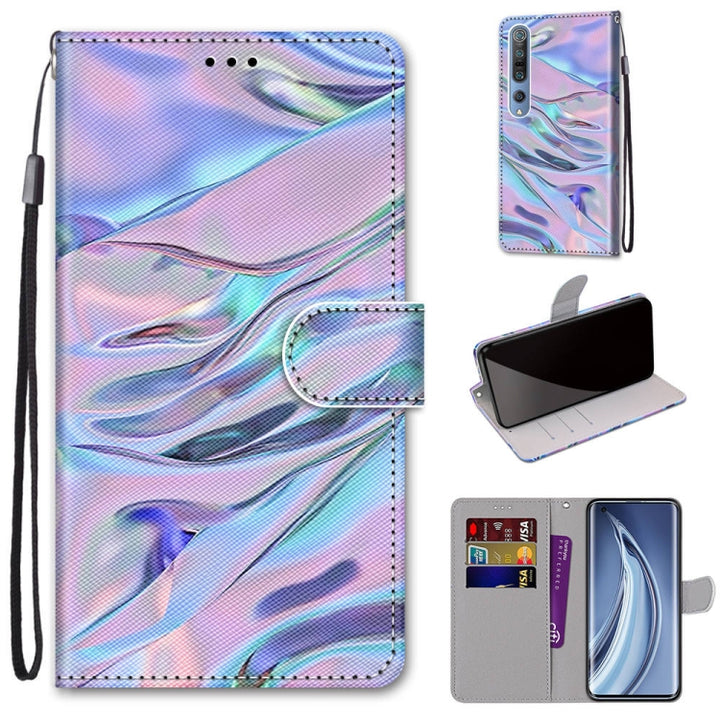 Coloured Drawing Cross Texture Horizontal Flip PU Leather Case with Holder & Card Slots & Wallet & Lanyard, For Xiaomi Mi 10 Pro 5G