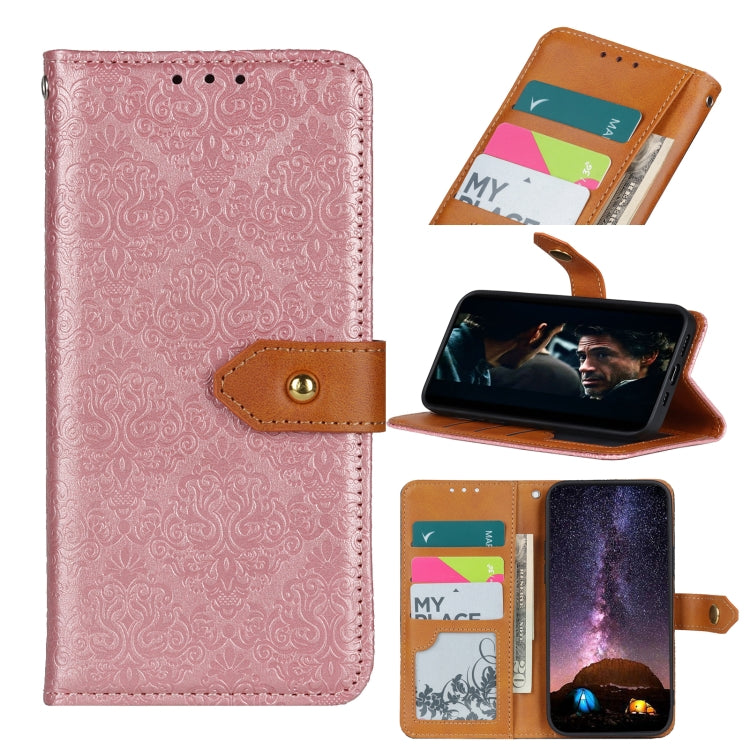 European Floral Embossed Copper Buckle Horizontal Flip PU Leather Case with Holder & Card Slots & Wallet & Photo Frame, For OnePlus 9, For OnePlus Nord