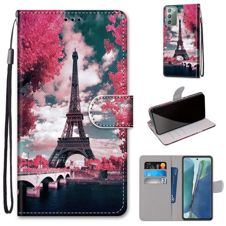 Coloured Drawing Cross Texture Horizontal Flip PU Leather Case with Holder & Card Slots & Wallet & Lanyard, For Samsung Galaxy Note 20