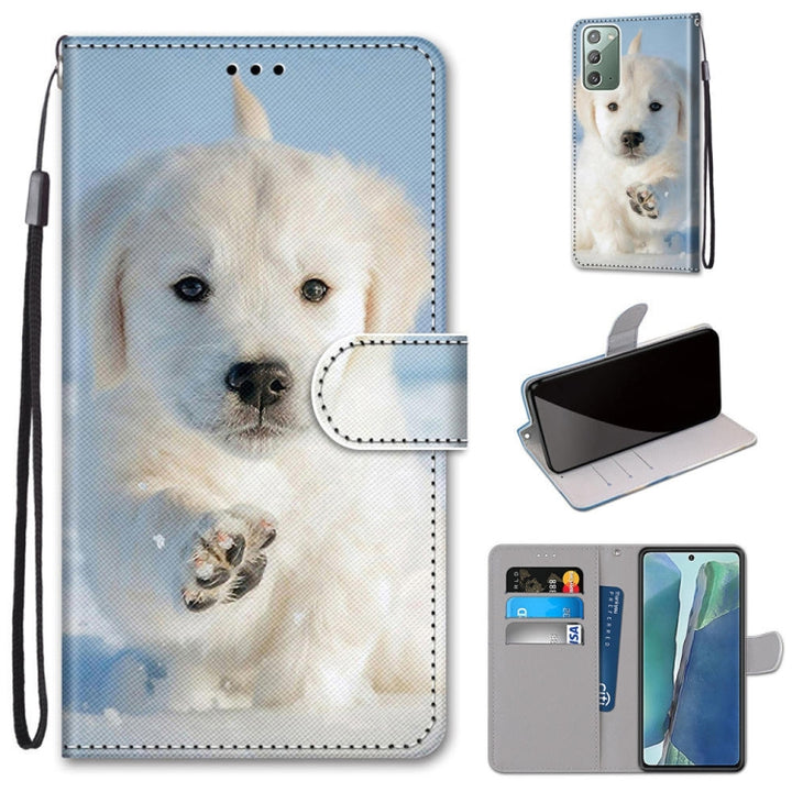 Coloured Drawing Cross Texture Horizontal Flip PU Leather Case with Holder & Card Slots & Wallet & Lanyard, For Samsung Galaxy Note 20