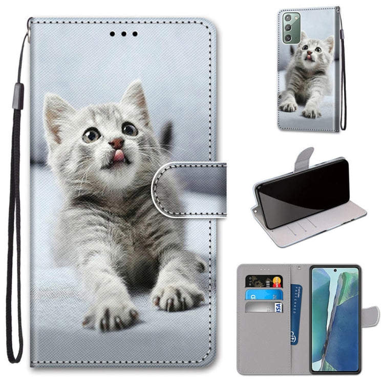 Coloured Drawing Cross Texture Horizontal Flip PU Leather Case with Holder & Card Slots & Wallet & Lanyard, For Samsung Galaxy Note 20