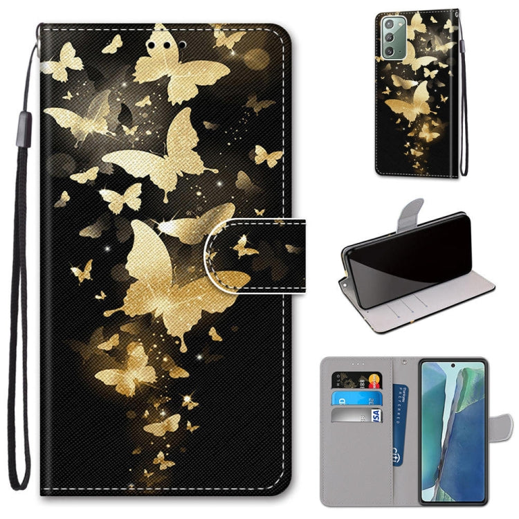 Coloured Drawing Cross Texture Horizontal Flip PU Leather Case with Holder & Card Slots & Wallet & Lanyard, For Samsung Galaxy Note 20