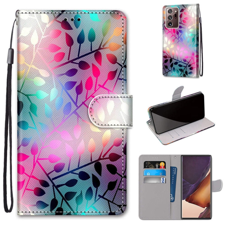 Coloured Drawing Cross Texture Horizontal Flip PU Leather Case with Holder & Card Slots & Wallet & Lanyard, For Samsung Galaxy Note 20 Ultra