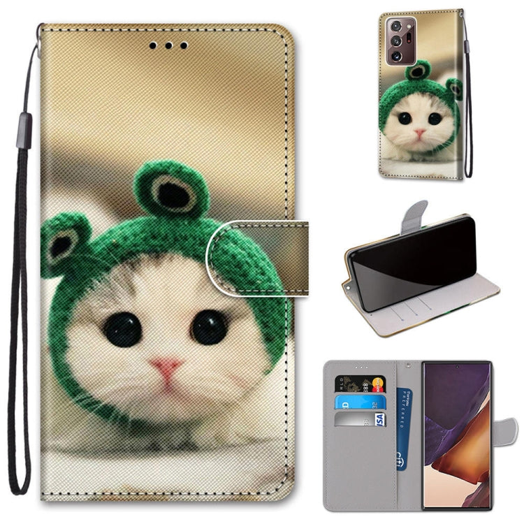 Coloured Drawing Cross Texture Horizontal Flip PU Leather Case with Holder & Card Slots & Wallet & Lanyard, For Samsung Galaxy Note 20 Ultra