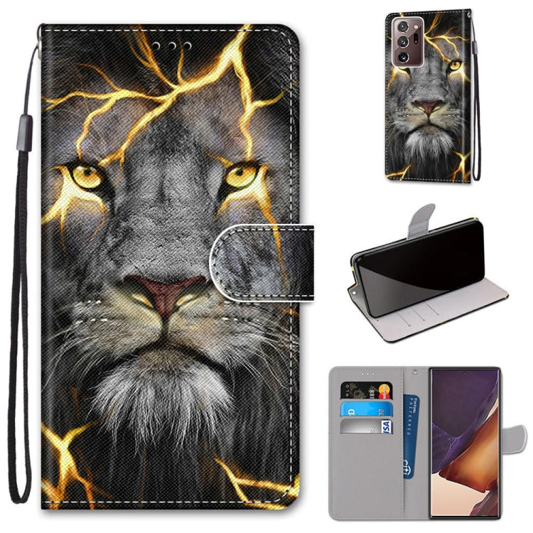 Coloured Drawing Cross Texture Horizontal Flip PU Leather Case with Holder & Card Slots & Wallet & Lanyard, For Samsung Galaxy Note 20 Ultra