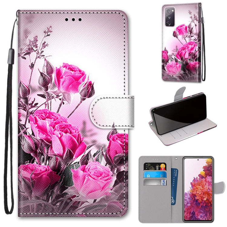 Coloured Drawing Cross Texture Horizontal Flip PU Leather Case with Holder & Card Slots & Wallet & Lanyard, For Samsung Galaxy S20 FE 5G