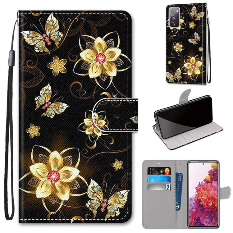 Coloured Drawing Cross Texture Horizontal Flip PU Leather Case with Holder & Card Slots & Wallet & Lanyard, For Samsung Galaxy S20 FE 5G