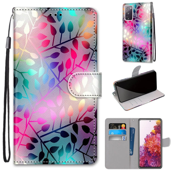 Coloured Drawing Cross Texture Horizontal Flip PU Leather Case with Holder & Card Slots & Wallet & Lanyard, For Samsung Galaxy S20 FE 5G