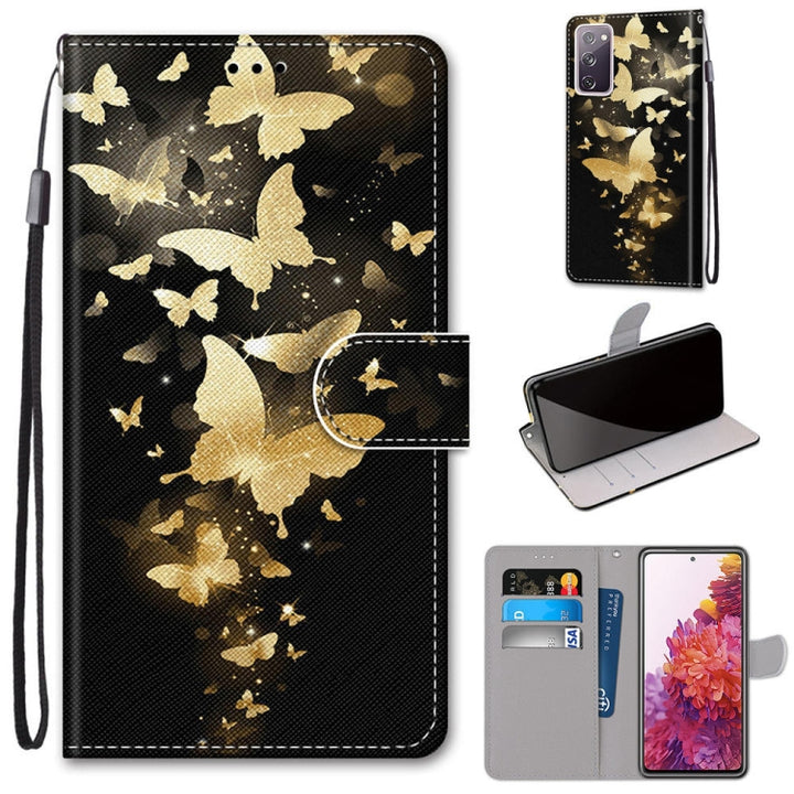 Coloured Drawing Cross Texture Horizontal Flip PU Leather Case with Holder & Card Slots & Wallet & Lanyard, For Samsung Galaxy S20 FE 5G