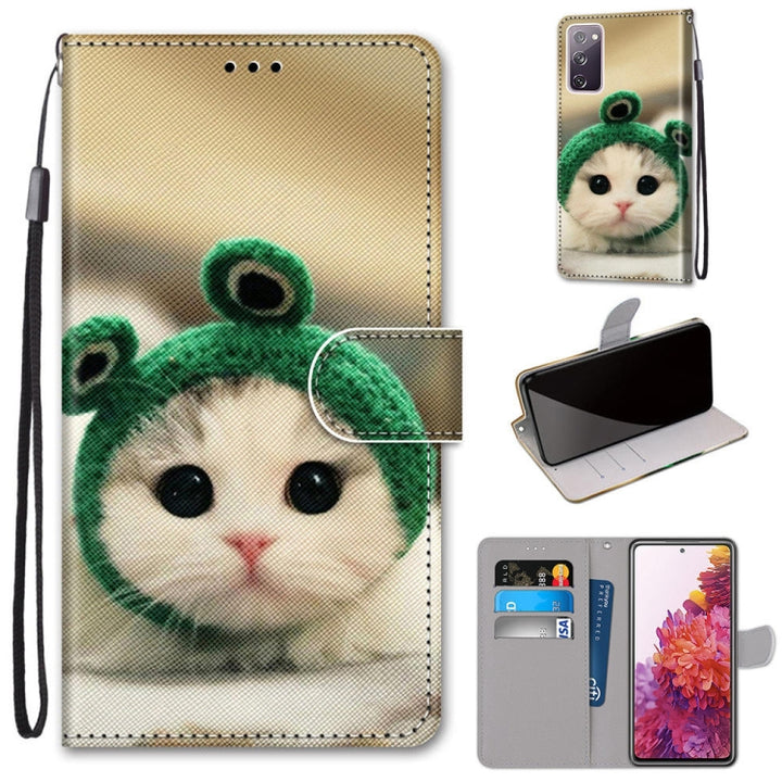 Coloured Drawing Cross Texture Horizontal Flip PU Leather Case with Holder & Card Slots & Wallet & Lanyard, For Samsung Galaxy S20 FE 5G