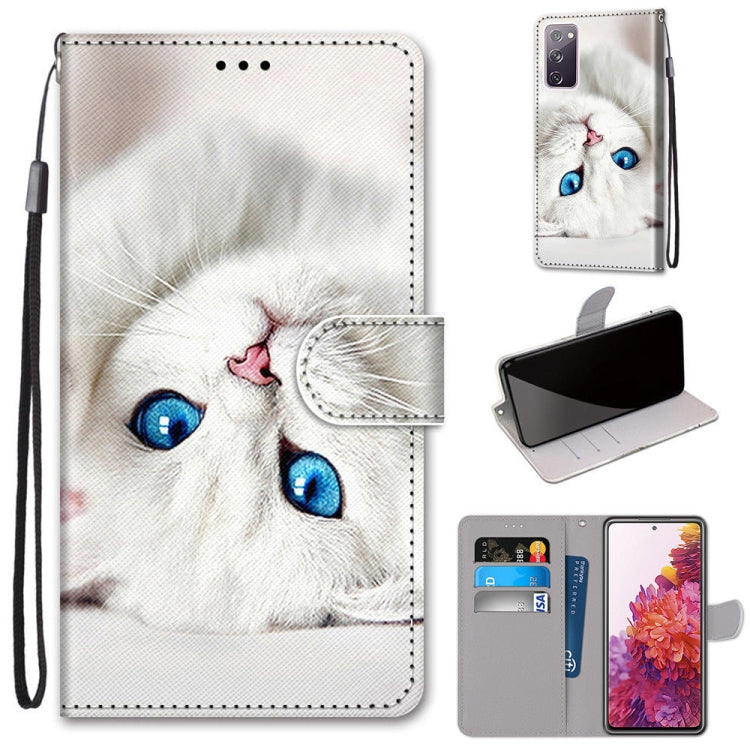 Coloured Drawing Cross Texture Horizontal Flip PU Leather Case with Holder & Card Slots & Wallet & Lanyard, For Samsung Galaxy S20 FE 5G