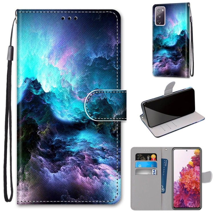 Coloured Drawing Cross Texture Horizontal Flip PU Leather Case with Holder & Card Slots & Wallet & Lanyard, For Samsung Galaxy S20 FE 5G