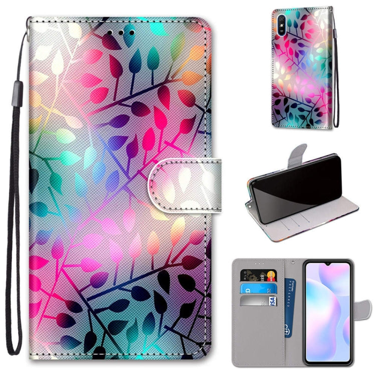 Coloured Drawing Cross Texture Horizontal Flip PU Leather Case with Holder & Card Slots & Wallet & Lanyard, For Xiaomi Redmi 9A