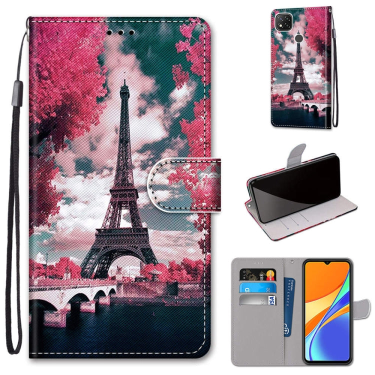 Coloured Drawing Cross Texture Horizontal Flip PU Leather Case with Holder & Card Slots & Wallet & Lanyard, For Xiaomi Redmi 9C