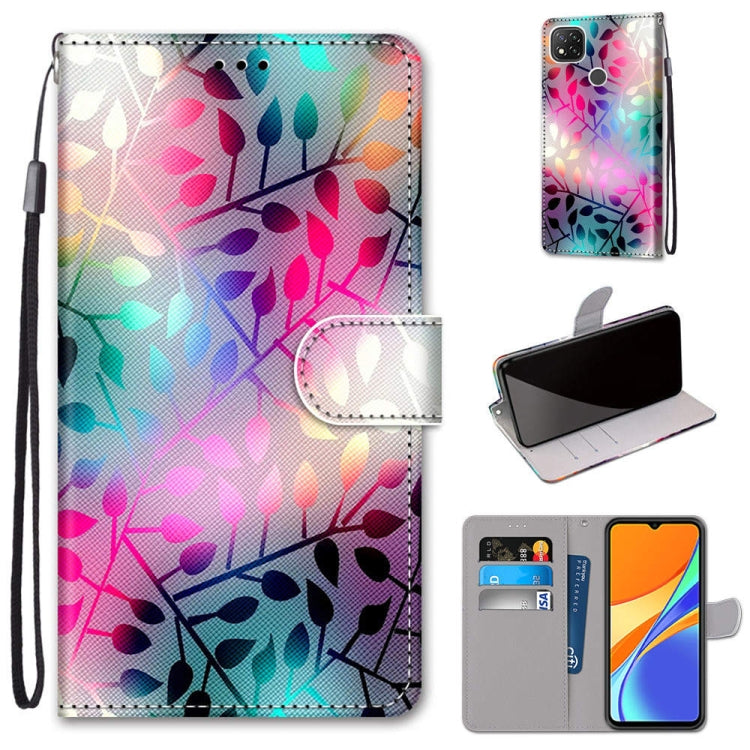 Coloured Drawing Cross Texture Horizontal Flip PU Leather Case with Holder & Card Slots & Wallet & Lanyard, For Xiaomi Redmi 9C