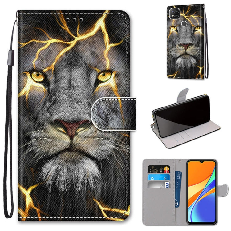 Coloured Drawing Cross Texture Horizontal Flip PU Leather Case with Holder & Card Slots & Wallet & Lanyard, For Xiaomi Redmi 9C