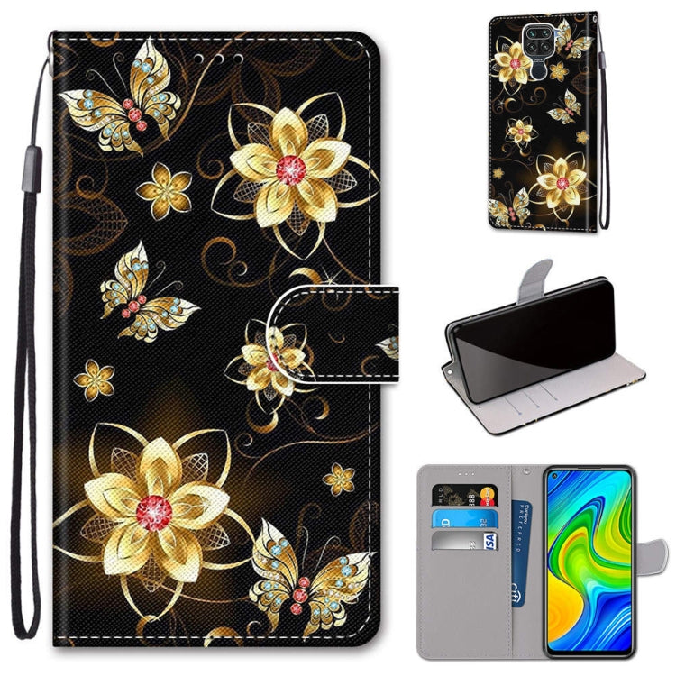 Coloured Drawing Cross Texture Horizontal Flip PU Leather Case with Holder & Card Slots & Wallet & Lanyard, For Xiaomi Redmi 10X 4G / Note 9