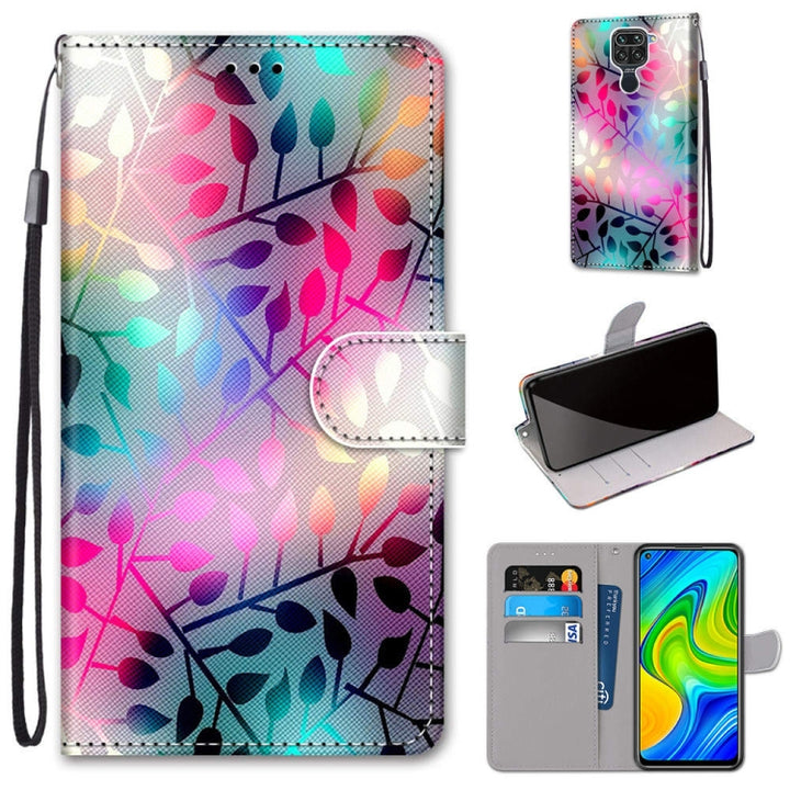 Coloured Drawing Cross Texture Horizontal Flip PU Leather Case with Holder & Card Slots & Wallet & Lanyard, For Xiaomi Redmi 10X 4G / Note 9