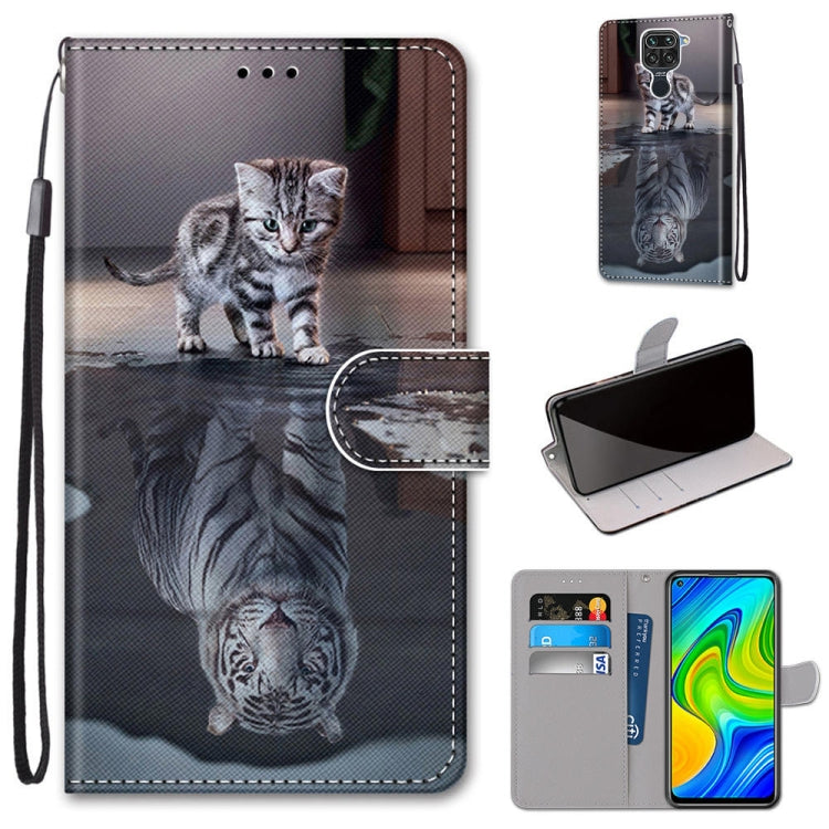 Coloured Drawing Cross Texture Horizontal Flip PU Leather Case with Holder & Card Slots & Wallet & Lanyard, For Xiaomi Redmi 10X 4G / Note 9