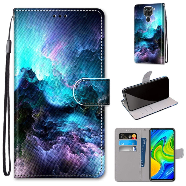 Coloured Drawing Cross Texture Horizontal Flip PU Leather Case with Holder & Card Slots & Wallet & Lanyard, For Xiaomi Redmi 10X 4G / Note 9