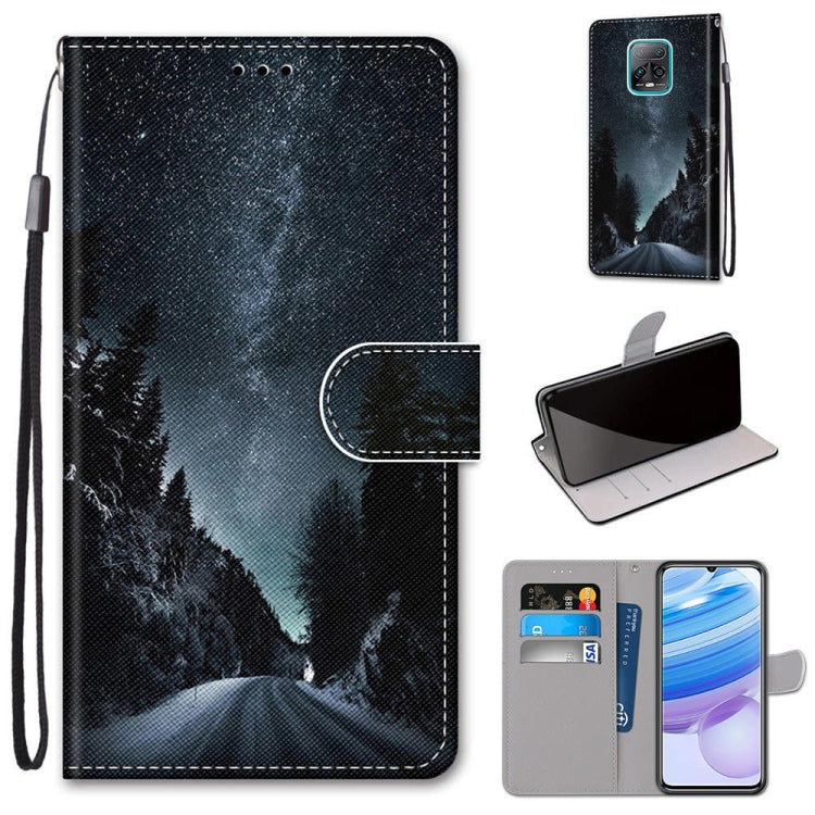 Coloured Drawing Cross Texture Horizontal Flip PU Leather Case with Holder & Card Slots & Wallet & Lanyard, For Xiaomi Redmi 10X 5G / 10X Pro 5G