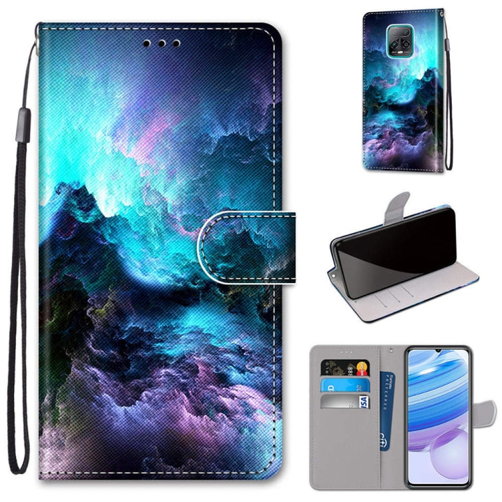 Coloured Drawing Cross Texture Horizontal Flip PU Leather Case with Holder & Card Slots & Wallet & Lanyard, For Xiaomi Redmi 10X 5G / 10X Pro 5G