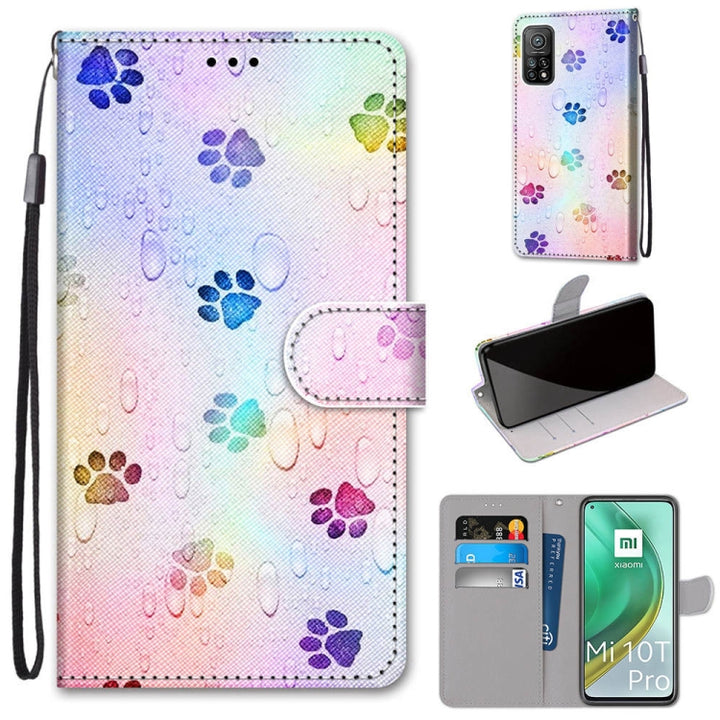 Coloured Drawing Cross Texture Horizontal Flip PU Leather Case with Holder & Card Slots & Wallet & Lanyard, For Xiaomi Mi 10T 5G / 10T Pro 5G / Redmi K30s